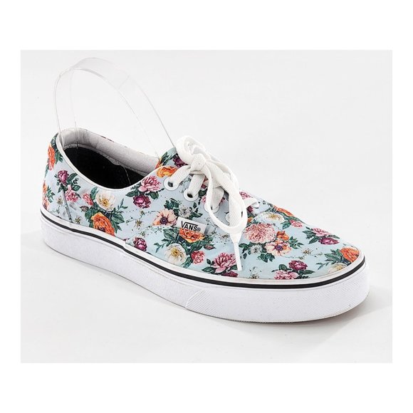 VANS Floral Print Lace Up Canvas Sneakers Unisex - Picture 1 of 12